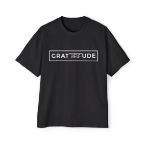 Gratitude Box Logo Tee — Men's Oversized Graphic T-Shirt