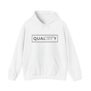 Hoodie — 'QUALITY' Box Logo Minimalist Pullover