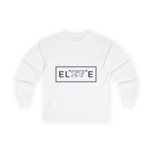 Elite Logo Long Sleeve Tee — Minimal Tech Graphic Shirt